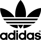 Logotipo da Adidas. Esta imagem exibe o logotipo da marca de roupas e acessórios Adidas.