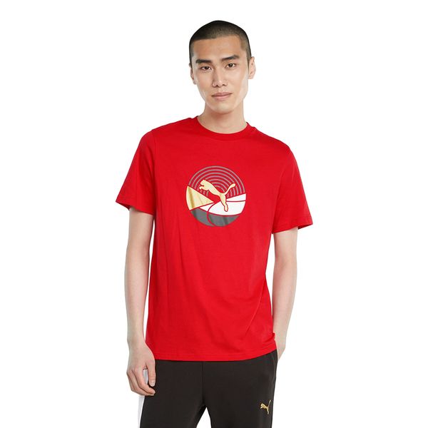 Camiseta-Puma-As-Graphic-Masculina-Vermelha
