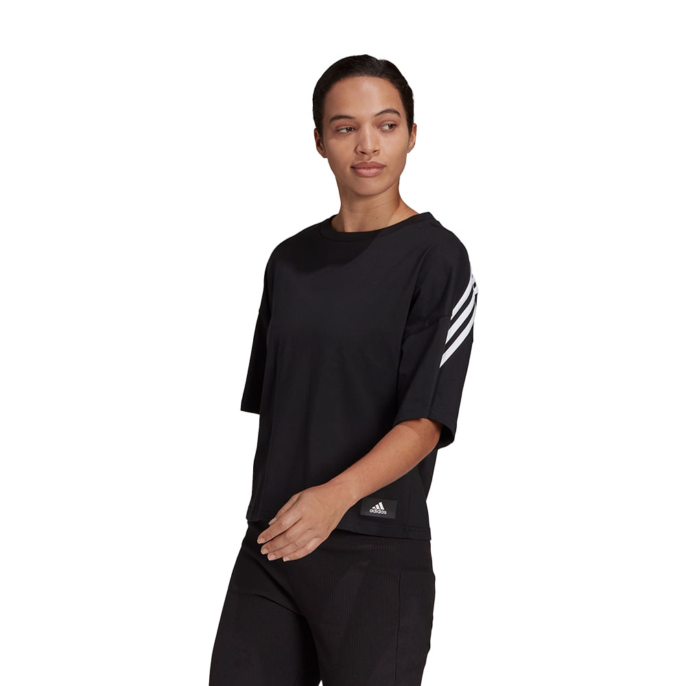 camiseta adidas 3 stripes feminino