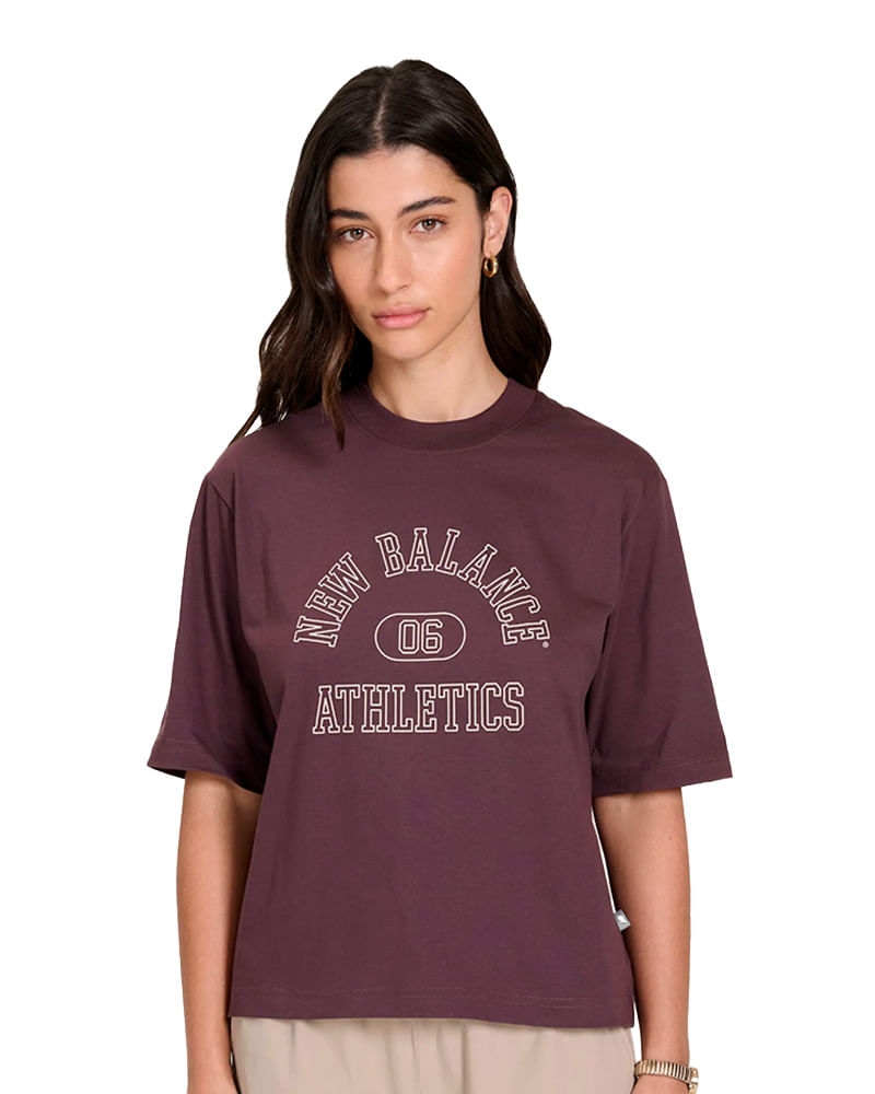 Camiseta New balance Cropped Athletics Feminina