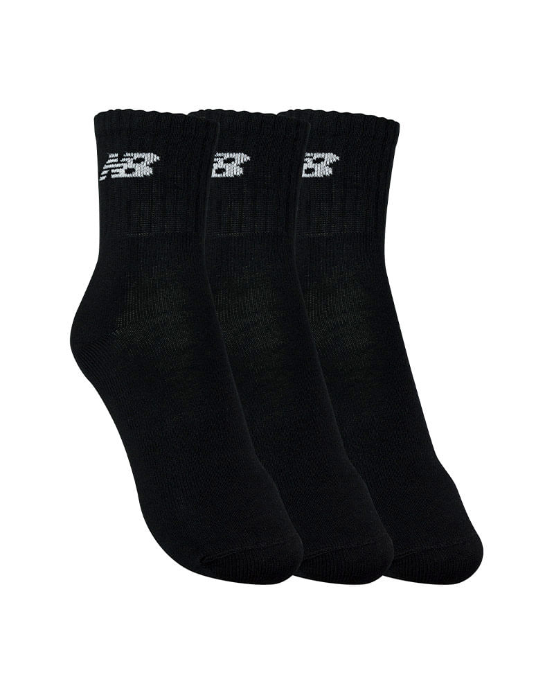 Meia New Balance 3 Pares Cano Longo Unissex