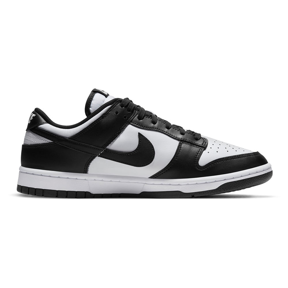 Nike Dunk Low "Panda" — Branco / Preto, ângulo 4