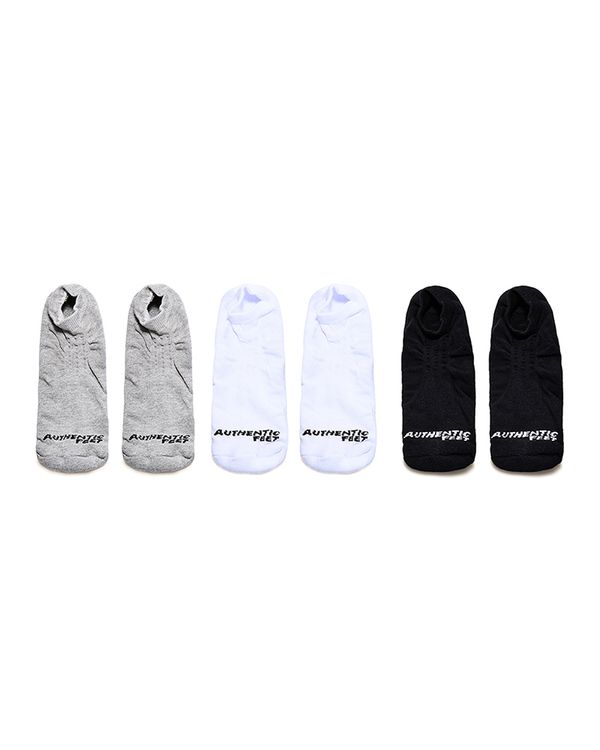 Meia Authentic Feet Kit 3 Sapatilha Unissex - 39 a 44