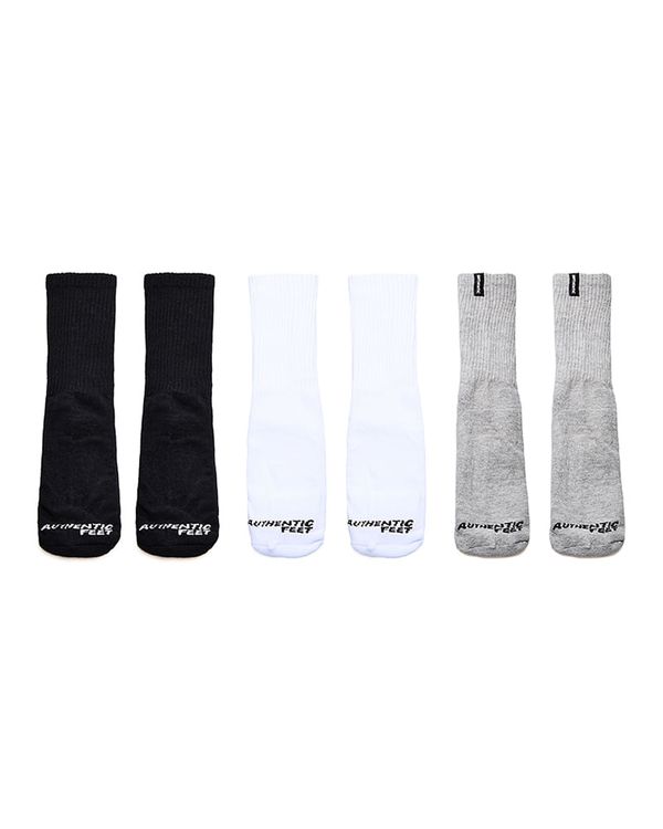 Meia Authentic Feet Kit 3 Cano Longo Unissex - 39 a 44