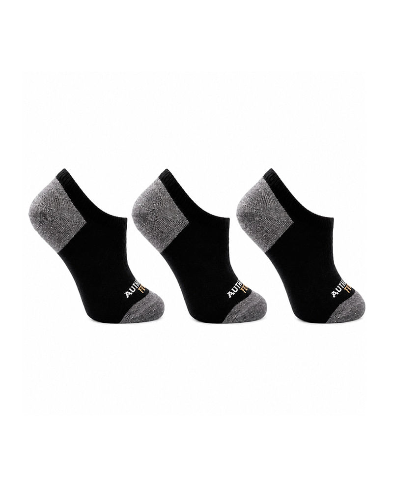 Meia Lupo Authentic Feet Invisível Pack 3 pares