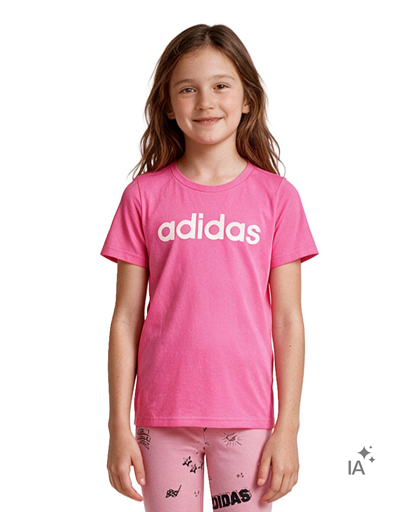 Camiseta adidas G Lin T Infantil - Camiseta adidas G Lin T Infantil - 9 à 10 anos